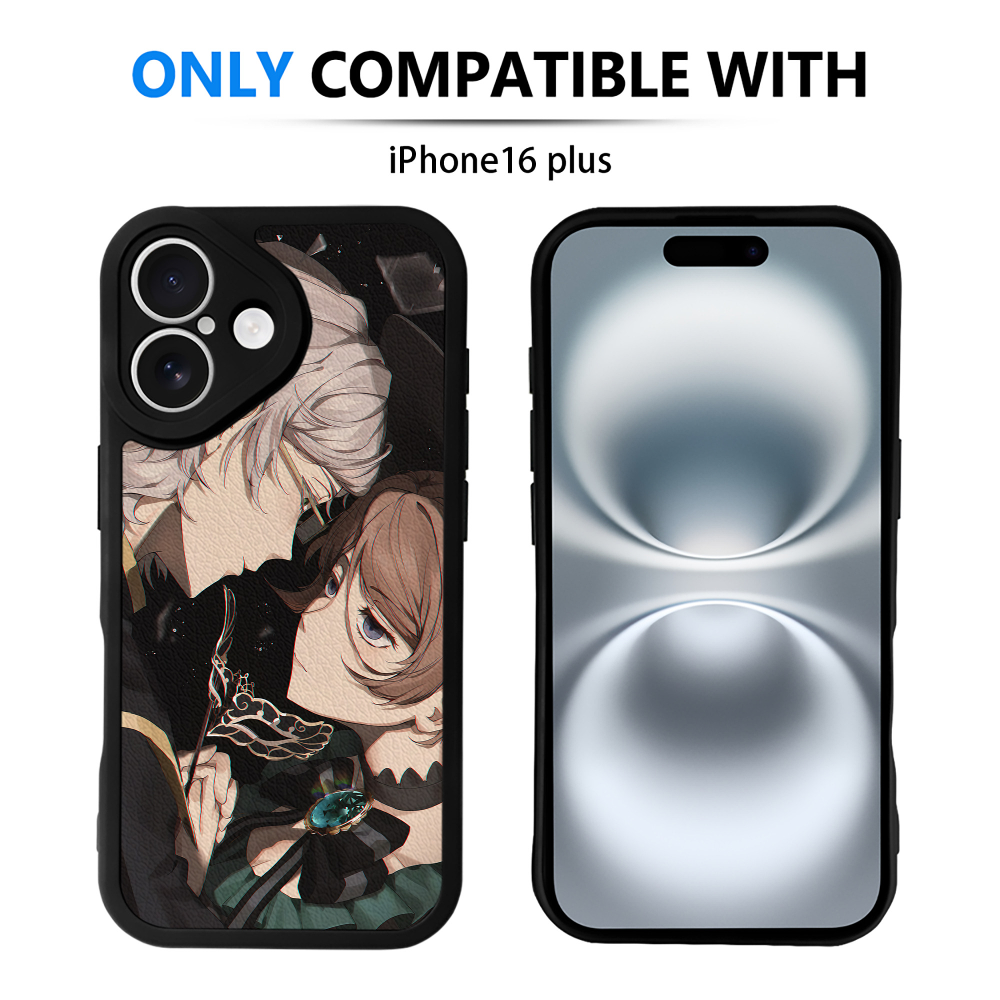 （画像用） 文豪ストレイドッグス Bungo Stray Dogs 【iPhone 16シリーズ対応】シリコンスマホケース（レザー調） 材質：シリコン